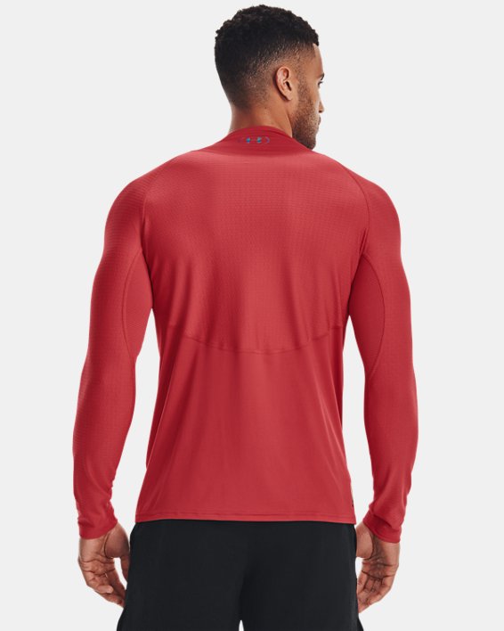Camiseta de manga larga con cuello cerrado UA RUSH™ SmartForm para hombre, Red, pdpMainDesktop image number 1